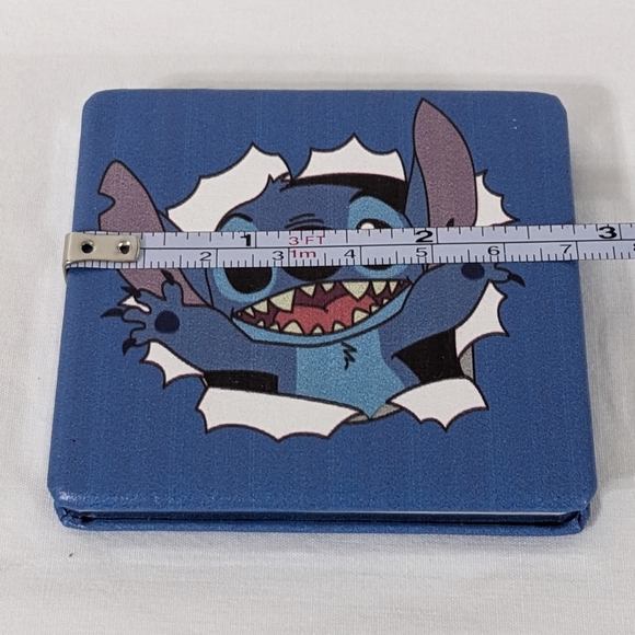 Disney Stitch Blue Square Double Sided Portable Folding Compact Mirror, NEW - Picture 6 of 6